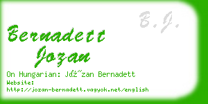 bernadett jozan business card